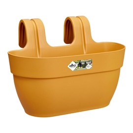 elho Vibia Campana Easy Hanger M 36 - Planter for Balcony & Outdoor - Ø 36.0 x H 26.5 cm - Yellow/Honey Yellow