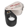 LED UV Loupe Rechargeable Foldable Portable Metal 30X Pocket Magnifier