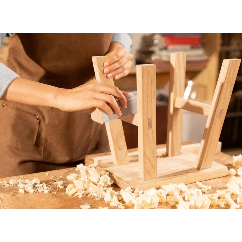 ANQILEE Handmade Solid Wood Stool Milking10 Height Wooden Step Stool
