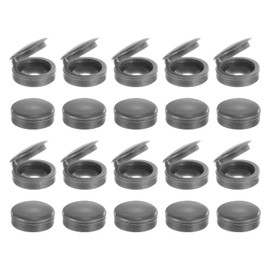 Sourcing Map 100Pcs Dark Grey PVC Screw Caps, 4.5mm ID, Round, Waterproof