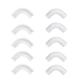 EZRODI 10 Pack 1/4 inch RO Tubing Elbow Mounting Clip Flow Bend Clip to Support Tube and elimiate kinking(Pack of 10) (10, 1/4 inch O.D. Tubing), White