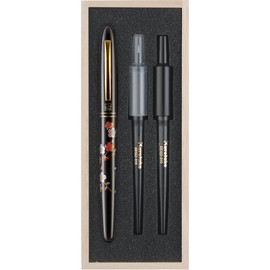 呉竹 手紙ぺん 蒔絵物語 桐箱入り 枝桜 黒 ECC115-003