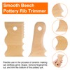 HARFINGTON 2pcs Pottery Ribs Trimming Tools Beech Pottery Profile Curved
