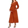 CzzzyL Women Nursing Dresses Fall Cuffs Long Sleeve Smocked Maternity