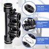 Bwintech 5 pieces 8 mm OD straight connectors, 5-way quick
