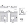 Hafele 6120832502 Flap Hinge, 45° Miter Applications Nickel Plated -