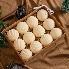 Christmas Balls Ornaments, 12 Pcs White Bulk Flocked Christmas Tree Ornaments, Multicolor Xmas Tree Decorations for Christmas Tree Holiday Wreath Garland Decor Ornaments (White, 3.15 Inch) ﻿