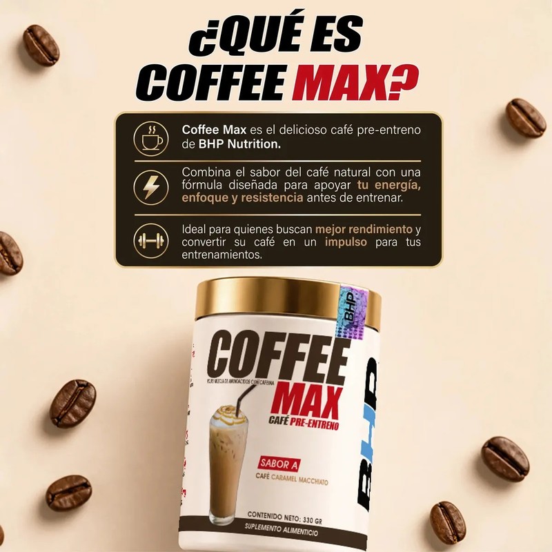 Bhp Coffee Max Cafe Pre-entreno 30 Serv Sabor CARAMEL MACCIATO