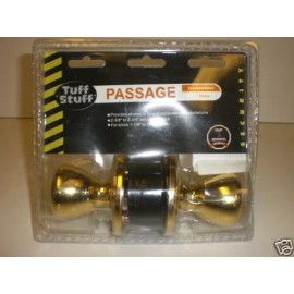 TUFF STUFF PASSAGE POLISHED BRASS DOOR KNOB