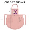 Miracu Pink Initial Apron, Kitchen Aprons for Women w/Pockets for