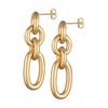 Elli Women's Earrings Link Chain Element Gold Colour, Brass, No