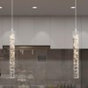 ykolupty Mini 1 Light Chrome Crystal Pendant Lights,Modern Led Kitchen