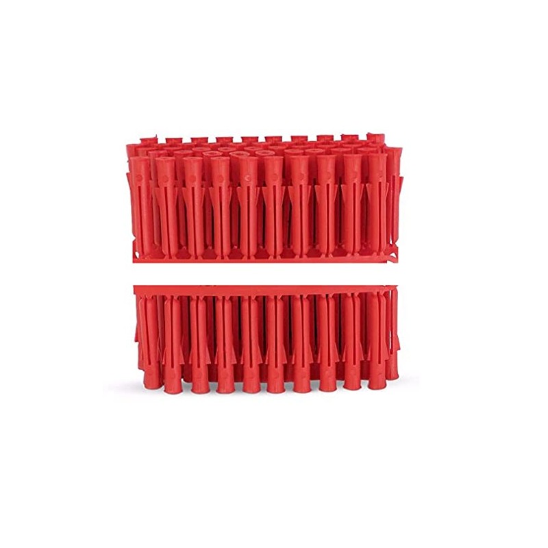 60 Red Rawl Plugs Screw Fixing Wall Expansion Raw Plugs