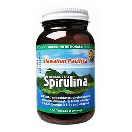 MicrOrganics Green Nutritionals Hawaiian Pacifica Spirulina 100 Tablets