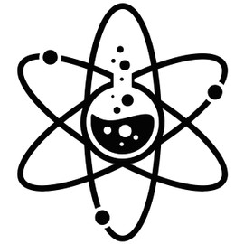 Vinyl Wall Decal Lab Atom Chemistry Science Laboratory School Stickers Large Decor (3031ig) Black