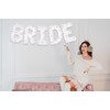 Pink Bow Bride Balloons - 40 Inch White Foil Balloons,
