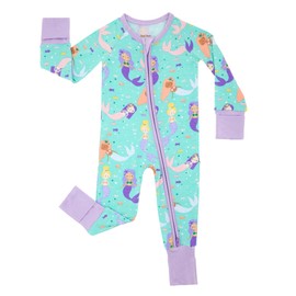 Little Sleepies Pajamas for Baby Boys & Girls, Viscose from Bamboo Baby Pajamas, Snug Baby Sleeper, Toddler PJs, 2-Way Zipper, Mermaid Magic, Newborn