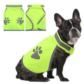 SUNFURA Dog Reflective Safety Vest, High Visibility Adjustable Dog Hunting Harness Vest for Outdoor Activity & Night Walking, Breathable Pet Jacket for Small Medium Large Dogs (Green, XXL)