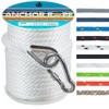 Anchor Rope 50 Ft, Premium Solid Braid MFP Anchor Line