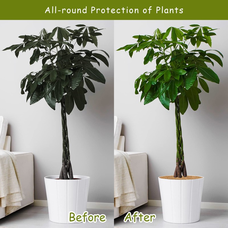 Legigo 4pcs Coconut Fiber Mulch Ring Tree Plant Protector Mat,