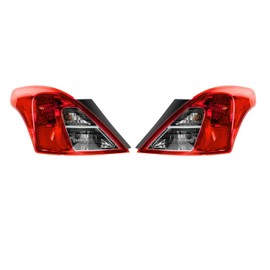 TRQ Rear Tail Lights Set Compatible with 2012-2019 Nissan Versa