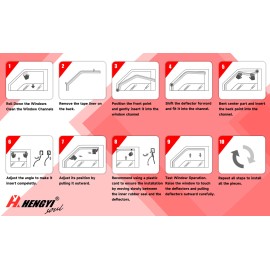 HHENGYISOUL For 96-2025 Chevy Express Van Wind Shield Window Visor Vent Deflector In-Channel