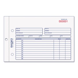 Rediform 7L721 Invoice Book 5 1/2 x 7 7/8 Carbonless Duplicate 50 Sets/Book