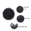 Afro Puff Drawstring Pferdeschwanz Synthetic Curly Natural Extension Haarteile (Black-1)
