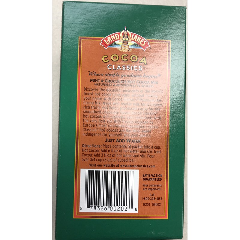 Land O Lake Mint & Chocolate Hot Cocoa Mix 1.25