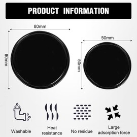 ZILZUFA Pack of 8 Car Non-Slip Mat Non-Slip Mat for Mobile Phones Washable Nano Gel Pad Double-Sided Adhesive Non-Slip Pads for Dashboard and Mobile Phone 8 cm and 5 cm