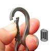 [Belfore] [Made of TC4 Titanium Alloy] Carabiner Keychain, Lightweight, Strong,