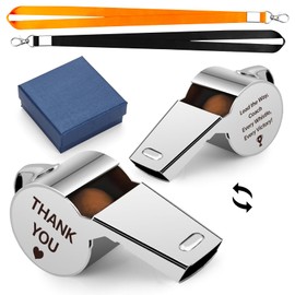 Whistles Whistle for Coaches Referee Whistle Coach Whistle Stainless Steel Whistles with Lanyard Emergency Sports Whistles Teacher Whistle Loud Crisp Sound Whistle for Adults Polices Officials