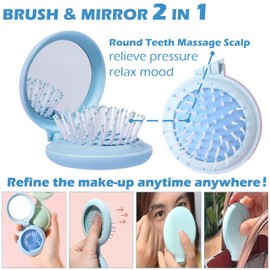 Cosmetic Makeup Brush Cleaning Mat - Silicone Cleaner Scrubber Bowl, Easy Clean Spinner Washer Pad Drying Portable Tool for Women Girls (Blue)