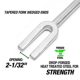 OEMTOOLS 25201 Pickle Fork Tie Rod Removal Tool, 2-1/32" Opening Ball Joint Removal Tool, Drop-Forged Steel, 15-1/2 Inch Length, Long Knurled Handle