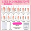 EternalClassic Coffin Press On Nails Medium Nude Pink Ombre Fake