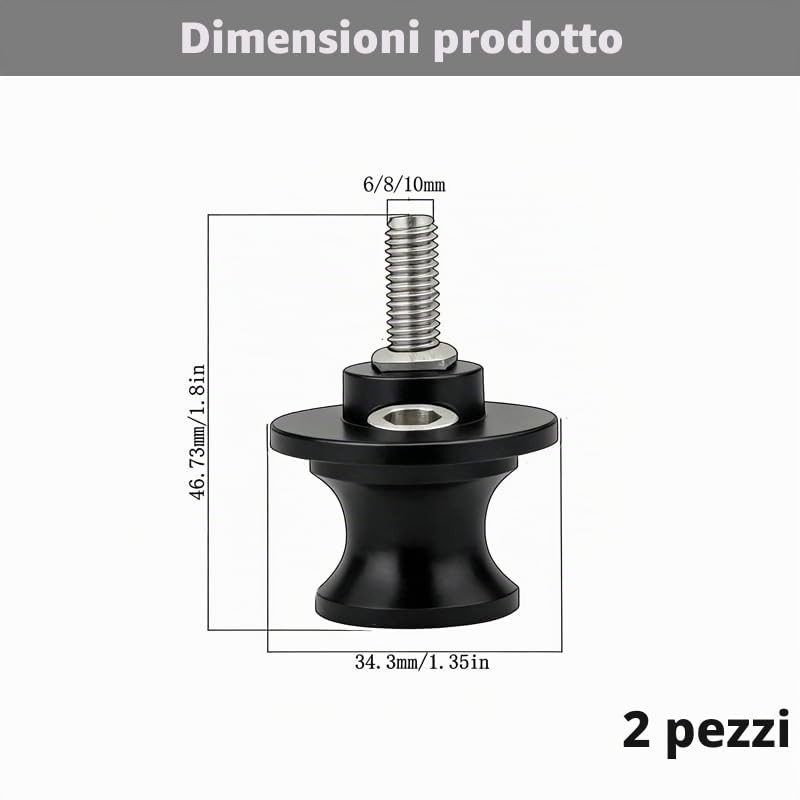 Leiwee Cavalletto Moto Posteriore, Nottolini Cavalletto Moto in Alluminio CNC