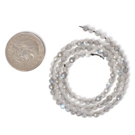 Natural Labradorite 4mm Faceted Round Beads Loose Beads 16 Inch for Jewelry Making Beads