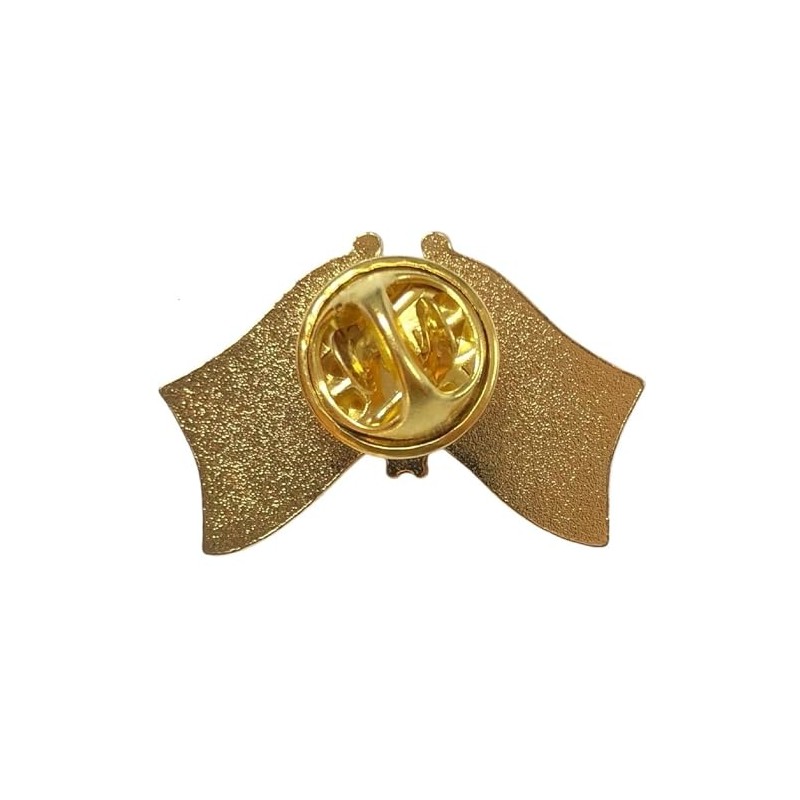 National Country Flag & US Crossed Double Flag Lapel Pins,