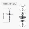 Swordgod Cross Necklace for Men,Sterling Silver Celtic/Jesus Cross Pendant Necklace