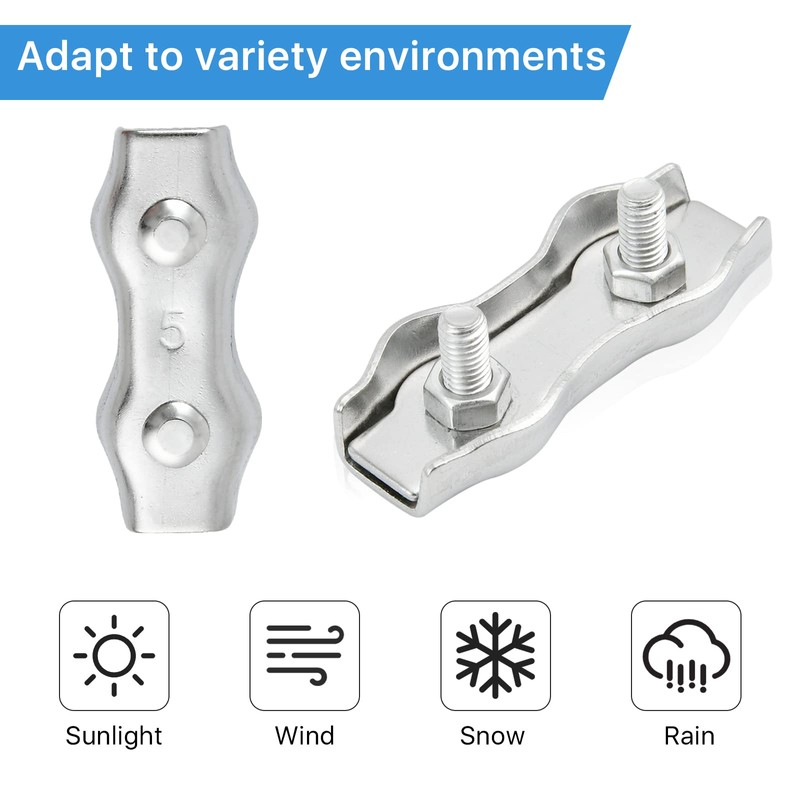 Milkary M5 Poly Rope Connectors, 30 Pcs Poly Rope Fence