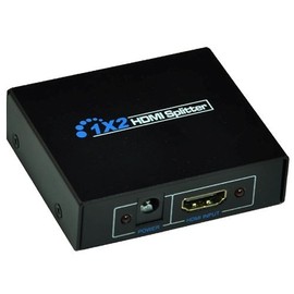 Paris HDMI Splitter 1 in 2 Output 1x2 HDMI Splitter Output to 2 HDMI Devices Full HD 3D Support 1080p/Ver1.3 (black)