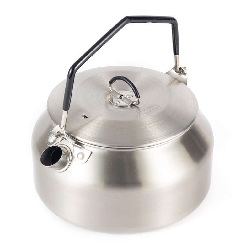 Hanseküche Stainless Steel Kettle 1L Portable Camping Kettle for Outdoor
