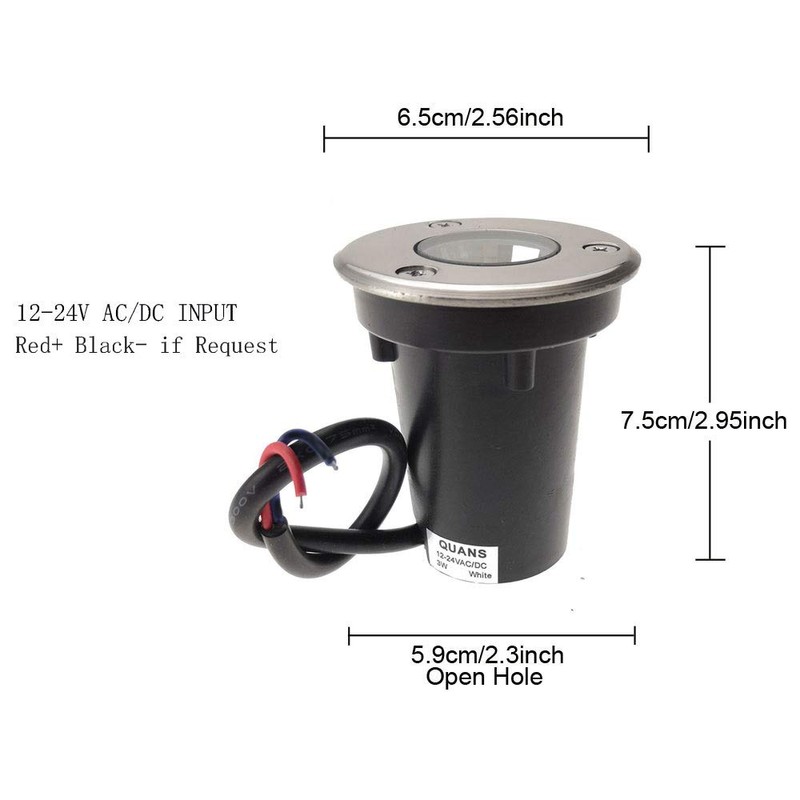 QUANS 3W Watt 12V 24V DC AC Low Voltage in