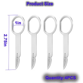 YiyuanHe 4pcs Car Radio Removal Tool Key,Stainless Steel Radio Removal Tool Key Tool, for Car Head Unit CD Media Player Pins Radio Adapter Disassembly