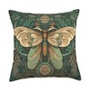 Moth Art Nouveau Throw Pillow