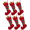 Dibor Luxury Velvet Elf Christmas Stocking - Set of 6