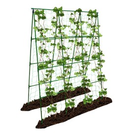 PHENEAHILL Large A-Frame Garden Trellis for Tomatoes, Cucumbers & Heavy Climbing Plants - Rust-Resistant, Heavy-Duty Steel, Perfect for Outdoor Gardens & Vertical Gardening(47" W x 63" H)