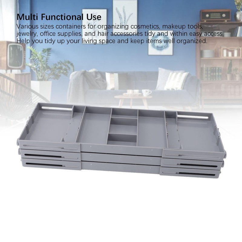 Drawer Organizer Single Row Expandable Folding Jewelry Organizer Tray Earring