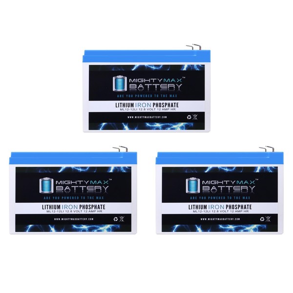 Mighty Max Battery 12V 12Ah Lithium Replacement Battery Compatible with