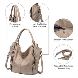 Tote Bag for Women PU Leather Shoulder Bags Fashion Hobo Bags Large Purse and Handbags with Adjustable Shoulder Strap